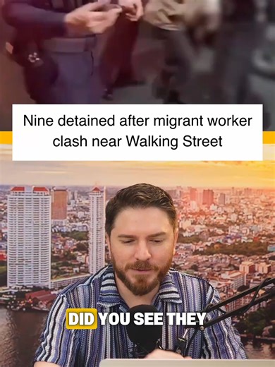 Confrontation Among Migrant Workers in Pattaya Walking Street