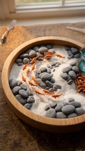 Freezing a koi pond in liquid glass table