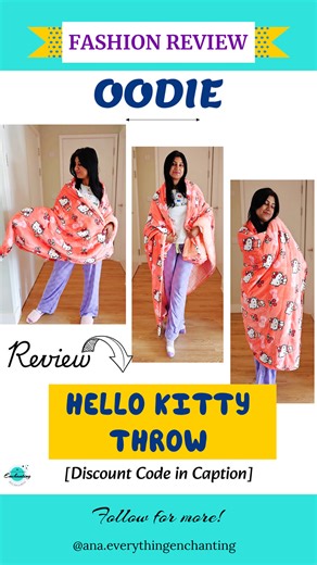 [UNBOXING & REVIEW] ~ Use my discount code ENCHANTING20 at checkout for 15% off! Hey fam, my at-home vibe just got a serious upgrade with my new cuddle buddy The Oodie Hello Kitty Sherpa Throw Blanket 😻! [Ad] Why I love it ⤵️ ✅ Double-layered ✅ Ridiculously warm ✅ Super cozy ✅ And yes, totally adorable 🥰 It’s not just a throw, it’s a full-on comfort essential that makes my living room feel like a chic little retreat 🙂. The #HelloKitty print adds that sweet touch of nostalgia I didn’t know I n