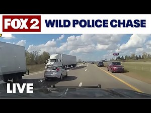 Livingston County police chase of suspect veers into oncoming traffic | LIVE