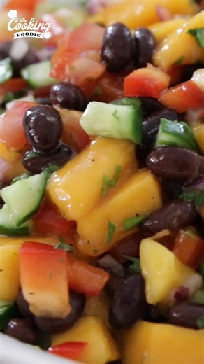12K views · 79 reactions | Refreshing black bean and mango salad 綾 | The Cooking Foodie | Facebook