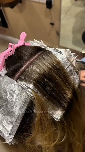 Shining in the spotlight with stunning lowlights! 🌟✨ Subtle, sleek, and oh-so-chic. 💇‍♀️ #LowlightsLove #HairGoals #SubtleGlam #HairInspo #DimensionalColor #TrendyHair #SalonVibes #HairTransformation #EffortlessBeauty #ChicAndClassy | Raheela's Makeup Lounge