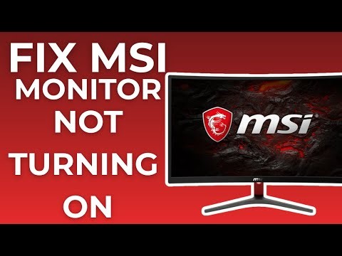 How To Fix msi Monitor Not Turning On | Full Step By Step Guide!