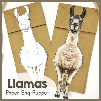 Llama | Paper Bag Puppet | Printable Craft | Llamas