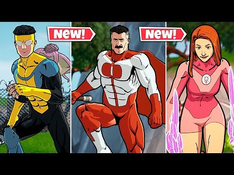 NEW INVINCIBLE Skins in Fortnite | Gameplay & Review