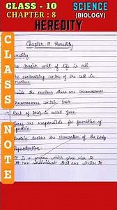 Heredity - Class 10 Science (Biology) Chapter 8 | Notes, Question and Answers