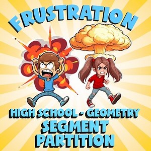 Segment Partition FRUSTRATION Math Game - No Prep Geometry Review Activity