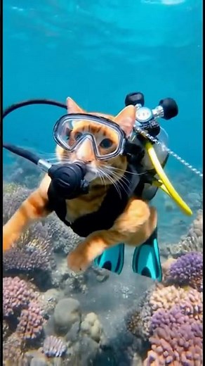 Cat Goes Scuba Diving in Cuba! 🌊🐱 Underwater Adventure