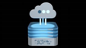 Cloud Computing Technology Animation. Cloud Data Center with Hosting Server. Network and Database. Cloud Storage Stock Footage - Video of digitalization, network: 313927540