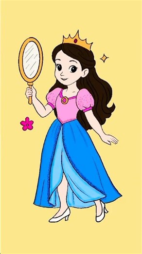 Easy Barbie drawing🤩 #easydrawing #barbiedoll #barbiedrawing #cartoon #barbiegirl