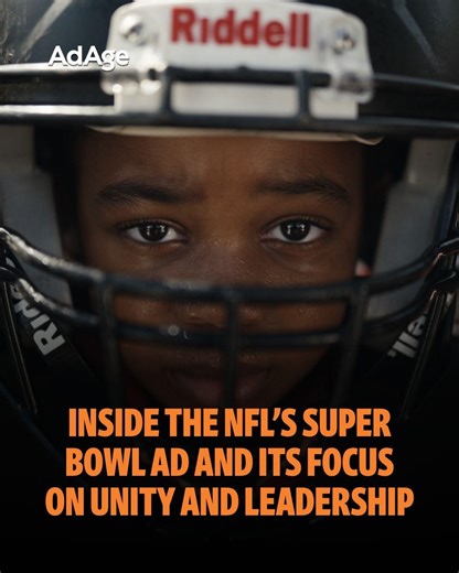🏈 The NFL’s Super Bowl ad captures a league that’s paying close attention to the national mood—and adjusting its tone accordingly. Traditionally, the NFL uses its showcase event to debut a marquee brand spot—often a sweeping, high-production football showcase like 2023’s exhilarating “Run with It”—that sits alongside a separate, cause-driven message elsewhere in the broadcast. This year’s brand entry, “Champion,” is something of a hybrid, telling an intimate story about leadership and belief th