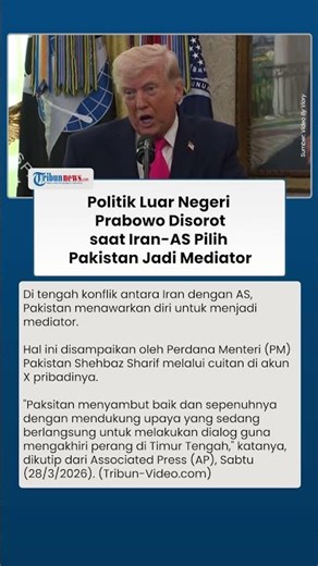 Politik Luar Negeri Prabowo Disorot, Iran-AS Lebih Pilih Pakistan Dibanding Indonesia Jadi Mediator