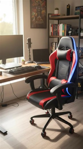Level up your gaming or work setup with an ergonomic chair designed for comfort style and long sessions #hotdeal #saleoff #tiktokshopsale #buynow #emi5608