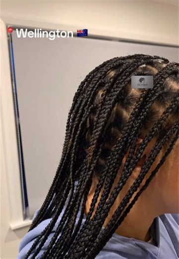Medium knotless box braids #mobilebraider #nztiktok🇳🇿 #nzhair #braids #fyp #foryou #trending #hairtok #tiktoknz🇳🇿 #victoriahairstudionz #blackownedbusiness #nzbraider #foryoupage #knotlessbraids #knotlessboxbraids #longknotless #longknotlessbraids #knotless #knotlessbraidshairstyles
