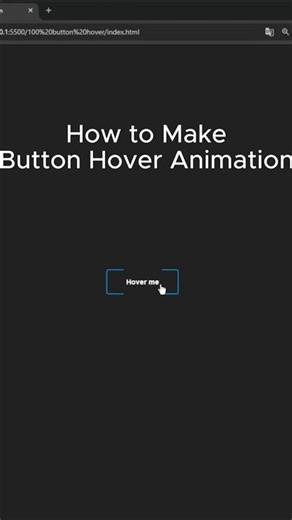 how to make button hover animation #coding #html #htmlcss #tutorial #tutorials #frontend