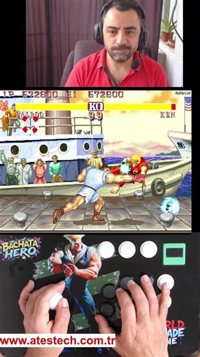Balrog vs Ken Two Round - Street Fighter II Alpha Magic Hack #shorts #arcade #streetfighter