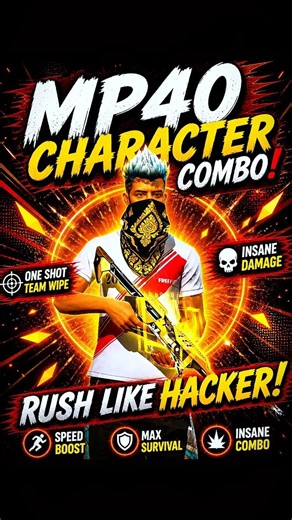 Secret MP40 Character Combo😱 ff rusher character combo #ꜱʜᴏʀᴛꜱ#ᴛʀᴇɴᴅɪɴɢ #ꜰʀᴇᴇꜰɪʀᴇ