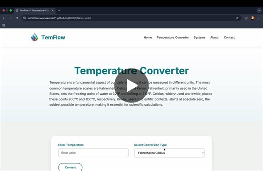 #oibsip #oasisinfobyte #webdevelopment #task3 #temperatureconverter #internshipjourney #frontenddevelopment #learningbydoing | Srinithi Saravanakumar