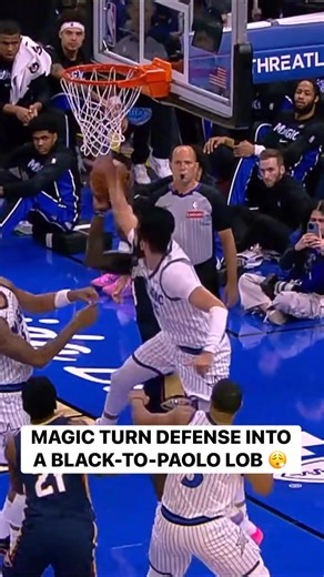 Orlando turns defense into a highlight! 👌 Anthony Black lobs it up to Paolo Banchero on the break! | NBA