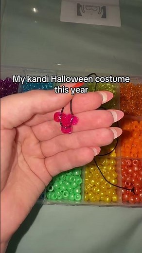 My Kandi Halloween Costume 🎃 | Rave Kandi Outfit Idea #bracelet #kandi #kandikid