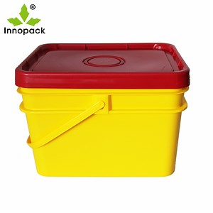 [Hot Item] 20L Rectangular Plastic Bucket Rectangular Pails with Lids