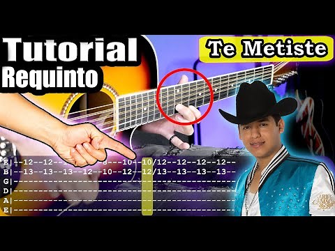 Te Metiste - Ariel Camacho - Requinto y Acordes | Tutorial | Como tocar en Guitarra Con TABS