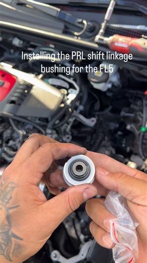Rey Velazquez on Instagram: "Installed the @prlmotorsports shift linkage bushing. My shifter doesnt feel sloppy shifts are alot smoother. @acuityinstruments shifter is next already on order. . . . #fl5 #typer #jdm #cıvıc #honda #fk8 #race #track #carsofinstagram #speed #red"