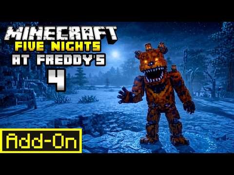 ADDON DE FIVE NIGHTS AT FREDDY'S 4 PARA MINECRAFT BEDROCK - MOD de Minecraft PE