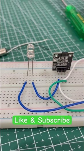Hall Sensor, Magnetic Field Checking Sensor Demo with LED#arduino #diy #shorts #music