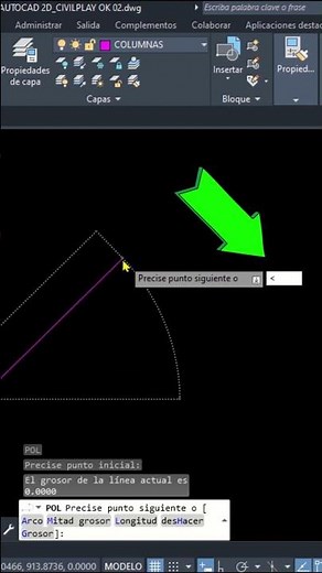 Comando: dibujar líneas con ángulos en AutoCAD 2D. #autocad #ingenieria #arquitectura