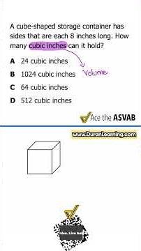 ASVAB Arithmetic Reasoning: Volume Word Problems