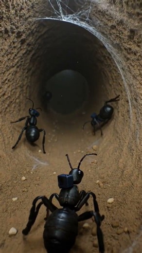 Ant POV: Inside a Spider-Webbed Underground Kingdom Guarded by Giant Workers | #shorts #foryou