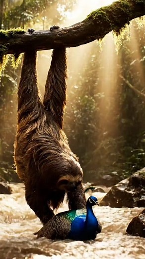 Sloth Rescue peacock Shocking River | Betes Birds