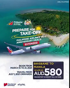 Last Call! Philippine Airlines' 80th Anniversary Deals is extended!...