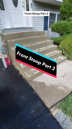 Front Stoop Part 2 #fyp #downesconstruction #rough #roughin #block #stoop #constructiontok #diy #construction #frontstoop #rebuild #trending #viral #remodel #footing #concrete #mortar #fypシ #foryoupage #buildnj #masonry