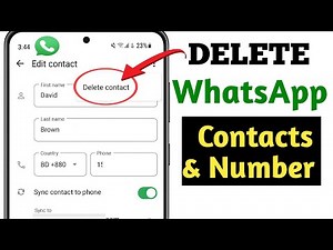 How to Delete WhatsApp Contact 2026 | WhatsApp Contact Number Remove