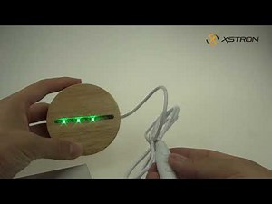 Economic Wood LED Base USB Powered RGB Lights TDL-W5
