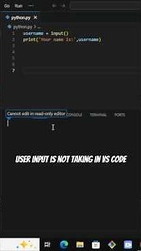 Fix VS Code Not Taking User Input in Python ⚙️ | #VSCode #Python #CodingTips #ProgrammingShorts