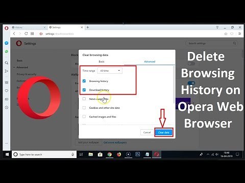 How to Delete your Browsing History in Opera Browser on Windows 10?