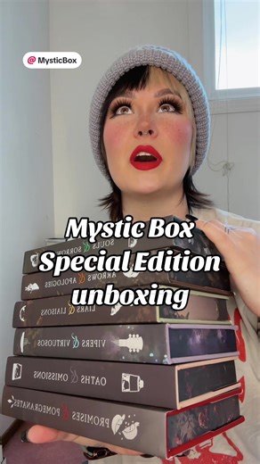 @Mystic Box Monsters & Muses series by @Sav R. Miller🩸 Velvet books?! What a luxury ✨ Use code DIEM10 to save while shopping! #diemsbookshelf #booktok #mysticbox #mysticboxunboxing #specialeditionbooks #monstersandmuses #promisesandpomegranates #darkromance #unboxing #bookunboxing
