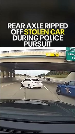 "The Grappler" rips off stolen car rear axle during police pursuit