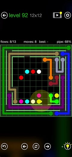 Flow Free - Walls - Courtyard Spin - Level 92 (12x12)