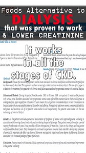 Alternative to Dialysis - 2 Foods Scientifically Tested and Powerful #dialysis #kidneydisease #kidneyfailure #00kidney #diabetes For more, in comment section. Uremic Toxins Freedom | Health support for kidney dialysis