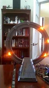 3D printed stargate. Full dialing sequence with lighting.