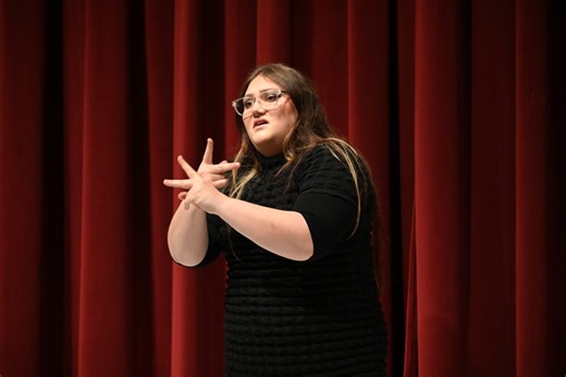 CLC American Sign Language students sign final project