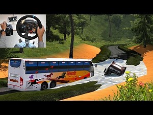 Indian Bus Driver Vs Bad Road | Volvo bus driving | Euro truck simulator 2 with bus mod