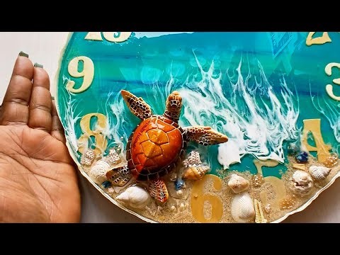 How I Made a Sea Turtle Clock With Real Beach Vibes!