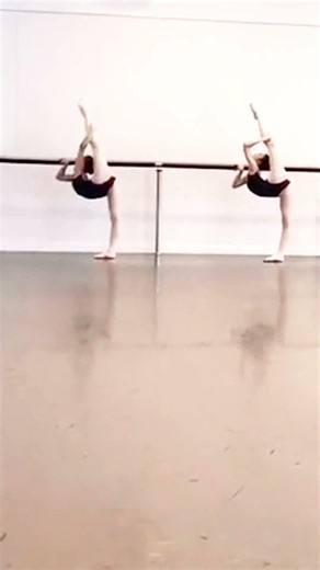 Little Black Ballet Swans 🩰🦢 Amazing Flexibility & Splits