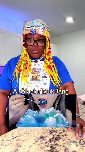 How To Make The VIRAL GLACIER MUKBANG (Disclaimer: This whole video is Al) #lavamukbang #mukbang #ai #veo3 #aimukbang \t1.\tJell-O: Make Jell-O per box instructions, pour into deep 3D molds, chill until set. \t2.\tBlue Lemonade Cubes: Mix lemon juice lots of simple syrup (tastes like lemonade), add blue food coloring, freeze in ice trays. \t3.\tCrack Candy: Heat sugar, corn syrup, water; stir until dissolved, then stop stirring. Heat to 300°F, pour on sheet, harden, break into shards. \t4.\tPan 