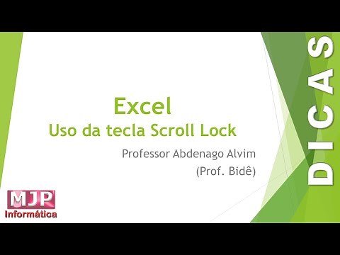 Uso da tecla Scroll Lock no Excel
